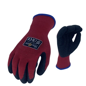 High Quality Latex Crinkle Coated Slip-Resistant Work Gloves Breathable Construction Industrial Safety Labor Protective