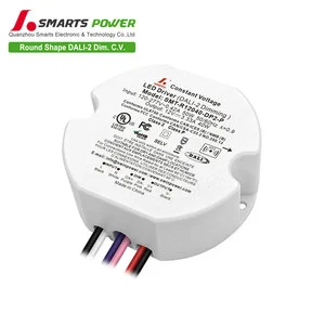 Small Circular DALI-2 Dimming 12Volt 24Volt LED Power Supply 40W Over Voltage Over Current Protection LED Ribbon Lights