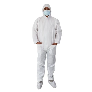 Junlong Type 5/6 Workwear White Microporous Disposable Hazmat Coveralls for Cleanroom Use Anti-Static Waterproof
