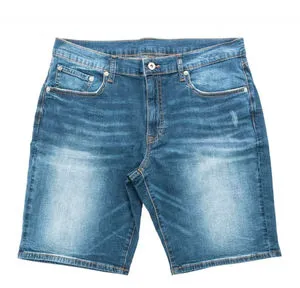 Custom Summer Casual Eco-Friendly Solid Denim Shorts Men Mid Waist Skinny Slim Fit 100% Cotton