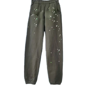 Star Print Joggers Washed Knitted Pure Cotton Casual Pants Soft Straight Leg Daily Lounge Trousers Loungewear Track Sweatpants