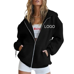 Custom Tags Women Plus Size Short Cute Breathable Autumn Winter Hoodie Teen Girl Fall Jacket Oversized Sweatshirts Casual