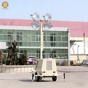 Mobile Light Tower LED Lighting Towers for Construction Road Repairs Projects