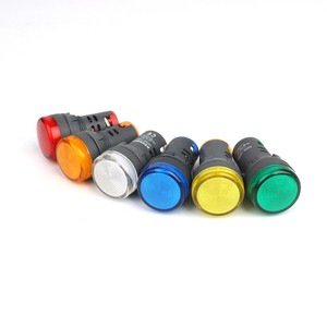 AD22-22CS LED Indicator Light AC DC 22mm White Indicator Pilot Light signal Lamp