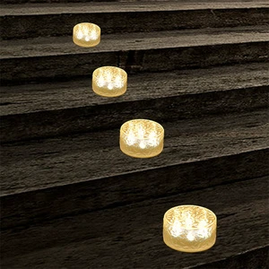 Outdoor Waterproof Paver Lights Landscape Ice Cube Lamp Colorful Solar Brick Light for Garden Patio Walkway Driveway Decor