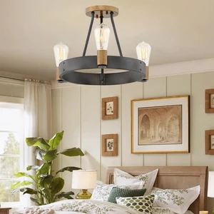 Decorative Ceiling Light, Modern Home Balcony Hallway Light, Wrought Iron Circular Master Bedroom, Book Room Lighting