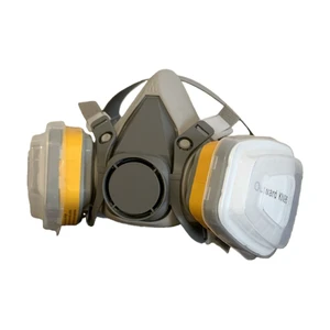 Safety Rubber 3-Layer Reusable Face Mask with Replaceable Filter Half Face Respirator