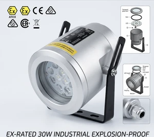 OnElecs IP66 Explosion-Proof Light for Tanks Low Copper Aluminum Alloy (-20C to +55C) Color Temperature From TR