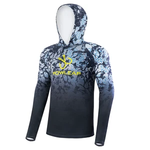 Customized Men's Camo Shirt Stretch Fishing Clothing Outdoor Sun Protect Shirt High Performance Lightweight Fishing Hoodie