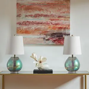 Ranier Iridescent Glass Table Lamp Elegant and Stylish Home Decor