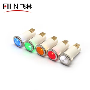 Filn 12.5MM 220V Yellow Waterproof Industrial Equipment Etc Plastic Indicator Lights Solder Pin