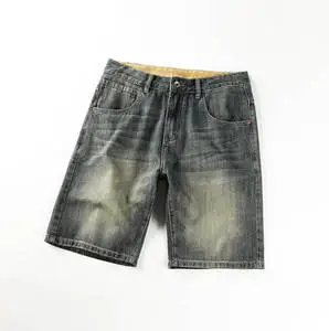 Custom Men's Jeans Shorts Mens Denim Shorts Streetwear Rhinestone Denim Shorts for Men