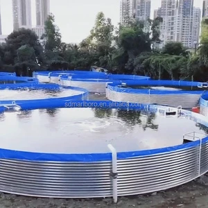 SDM New Aquaculture Large Outdoor 10000l Artificial Canvas Fish Pond Tanks For Fish Farming