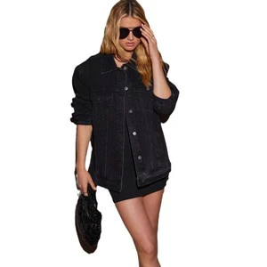 New Fashionable Women's Washed Denim Jacket and Casual Loose Long-sleeved Jacket Top
