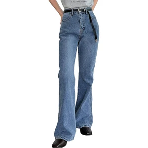 High Demand Factory Direct Women's Denim Jeans Pants Washed And Cat Beard Process Loose Jeans For Women