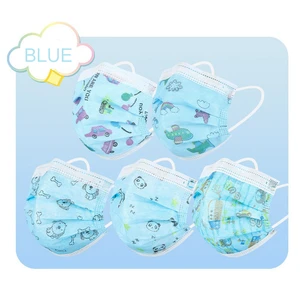 Hot Sale Kids Protective Face Mask Multi-Color Cartoon Pattern 3 Ply Disposable Face Mask OEM Custom Logo Manufacturer