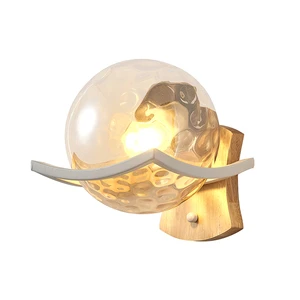 Modern Style Home Bedroom Decorative Glass Bedside Wall Mount Lamp Light