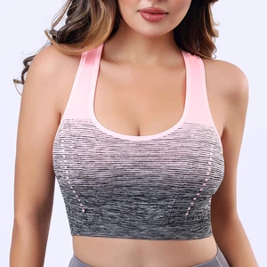 2110 Running Sports Bra Dropship High Stretch Breathable Top Fitness Women Padded Yoga Gym Seamless Crop Top Cami Bra Wholesale