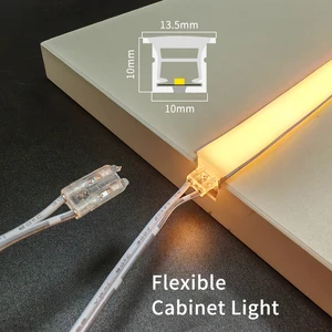 No Welding/Free Cutting New 10*10mm DC12V Silicone LED Neon Linear Light For Home Cabinet Decoration/Furniture Decoration