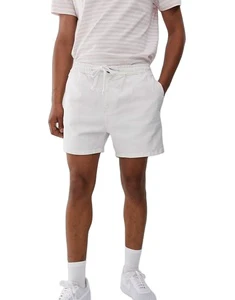 High Quality 100% Cotton White Color Men's Striped Casual Shorts Mans Bottom Wear