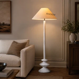 Organic Modern Floor Lamp Fabric Shade Designer Lighting for Luxury Living Room Hotel Villa Interior Lighting Decoration Home