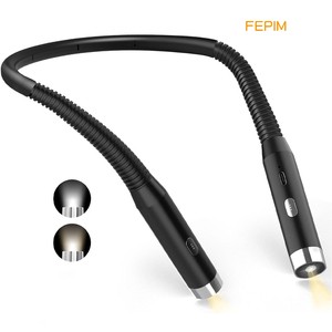 Portable Eye Protection Battery Powered LED Reading Light Neck Strap Rechargeable Night Light For Bedside Reading Outdoor Sports