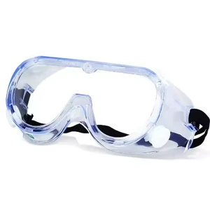 High Visibility Full-Frame Protective Eye Safety Goggles Anti-Fog Transparent Lenses Anti-Scratch PVC Protection