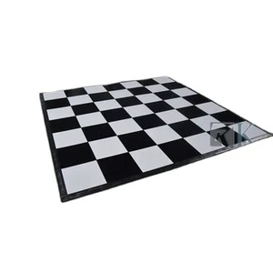 Black and White PVC Dance Floor Light-weight Portable Dancing Floors
