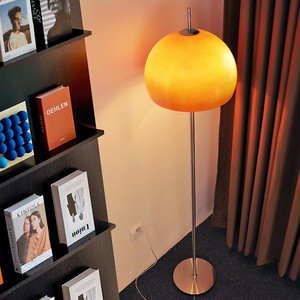 Mushroom Floor Lamp LED Remote Control Bedroom Bedside Lamp Bauhaus Mid-Century Retro Glass Iron
