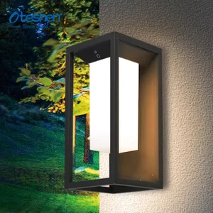 Emergency Automatic Small Decorative Brick LED IP65 Aluminum PIR Sensor Solar Powered Outdoor Garden Lights for Home Use