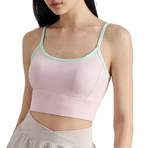 Oem Women's High Support Quick Dry Color Blocking Singlet Breathable Yoga Tops