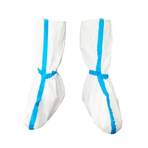 WATERPROOF SF MICROPOROUS BOOT COVERS WITH NON SLIP DISPOSABLE SHOE COVERS DISPOSABLE PROTECTIVE JUMPSUITS
