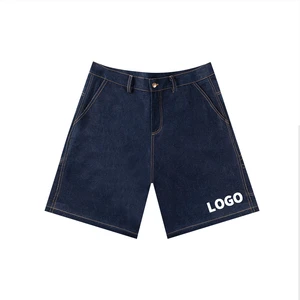 Wholesale custom high quality men's Pocket Denim Shorts Fashion Summer Fringe Borderless Zipper Jeans Casual Shorts