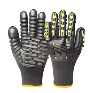 Impact Resistant Safety Gloves Nitrile Knuckle Protection Anti-vibration Work Gloves Heavy Duty Mechanic Gloves Reinforced