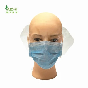 Supplier Surgical Hospital PP Non Woven Disposable Protective Face Mask With Splash Shield
