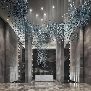 ANNO Custom Glass Diamond Pendant Chandelier Light For Luxury Duplex Decoration