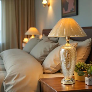 Elegant Glass Table Lamp Bedroom Living Room Decoration Light