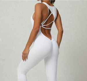 Hot Selling Women's Sleeveless Sports Bodysuit One Piece Jumpsuit for Gym Fitness & Running Training for Yoga & Other Sports