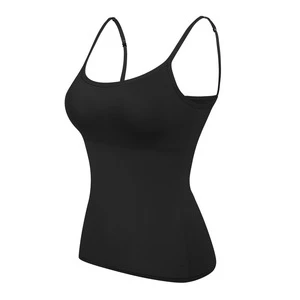 Women's Camisole Vest with Built-in Chest Pads, One-piece, Can Be Used As a Base Layer or Worn Outside, Long-length Top