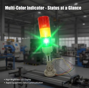 Industrial LED Audible and Visual Alarm Tri-color Warning Light Machine Tool Alarm Lights Machine Tool Signal Tower Light Tools
