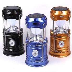 Camping Light Multifunctional solar portable telescopic camping lights USB charging foldable outdoor camping LED tent lights