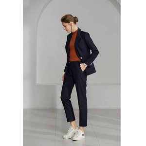 Custom Production Plus Size Rose Pink Blazer and Pants Women's Suit Set Two-Piece Women's Suit
