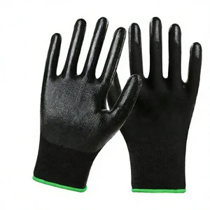 Hot Selling Anti-static Durable Breathable Black PU Topcoat Construction Safety Gloves Suitable for General Purpose Work