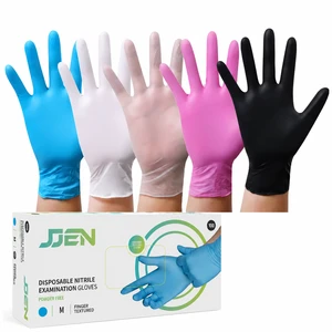 Nitrile Safety Work Gloves Surgical Operating 12 Inches Powder Free Disposable Gloves Blue Color Long Cuff Nitirle Gloves