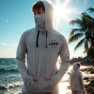 Unisex UPF 50+ Rash Protective Hooded Loose Fit Quick Dry Eco-Friendly Clothing for Adults Custom Printed Outdoor UV Protection