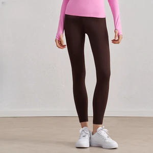 Autumn Winter High Waist Yoga Pants for Women Thin Velvet Solid Pattern Exercise Fitness Peach Hip Lift Washed Technique