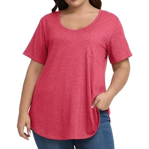 2024 Adults Fashionable Women's Plus Size T-Shirts Good Quality Branded Tshirt Supplier From Bangladeshi Factory
