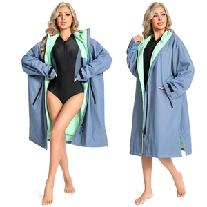 Wholesale Custom Logo Embroidery Winter Beach Surf Poncho Hooded Beach Towel Swim Parka Waterproof Quick Dry Warm Changing Robe