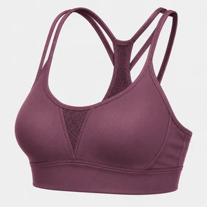 Premium Lightweight Women's Sports Bra High Support Crisscross Straps Front Logo Quick Dry Fitness Activewear Wholesale Supplier