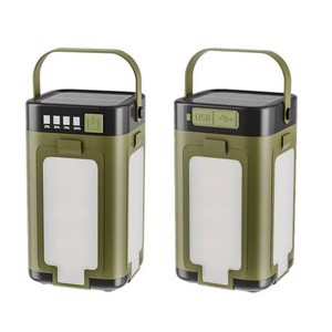 Multi-Function Outdoor Camping Light with LED Solar-Powered USB Rechargeable Waterproof IPX4 Four-Leaf Folding Design